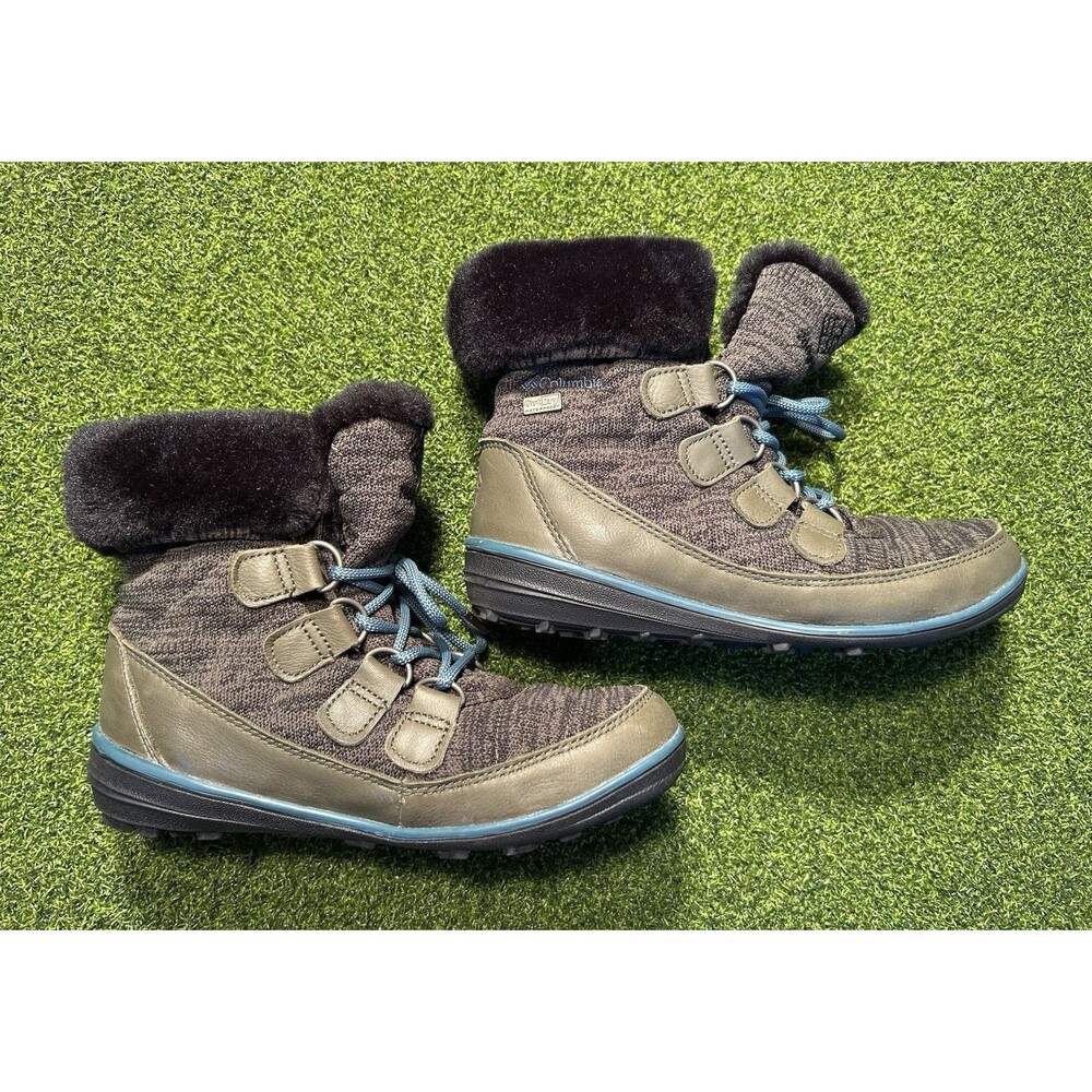 Columbia Heavenly Chimera Shorty Omni Heat Winter Snow Boot Nori Womens Size 5.5